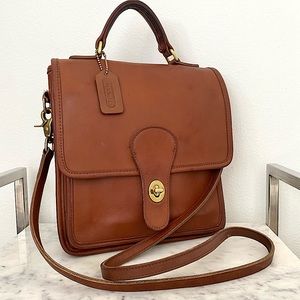 Vintage Coach 5130 Station Bag British Tan